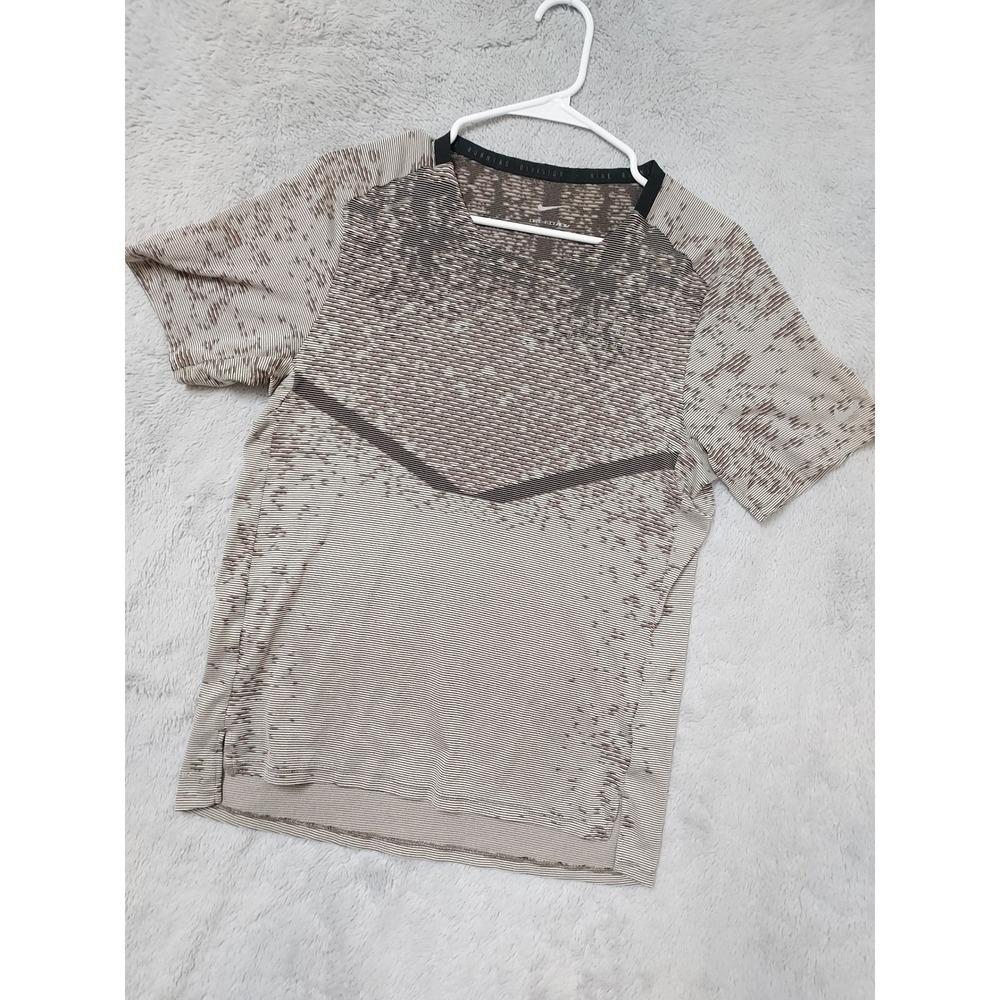 Nike Shirt Mens Small Dri Fit ADV Running Division Athletic Gray Performance Gym